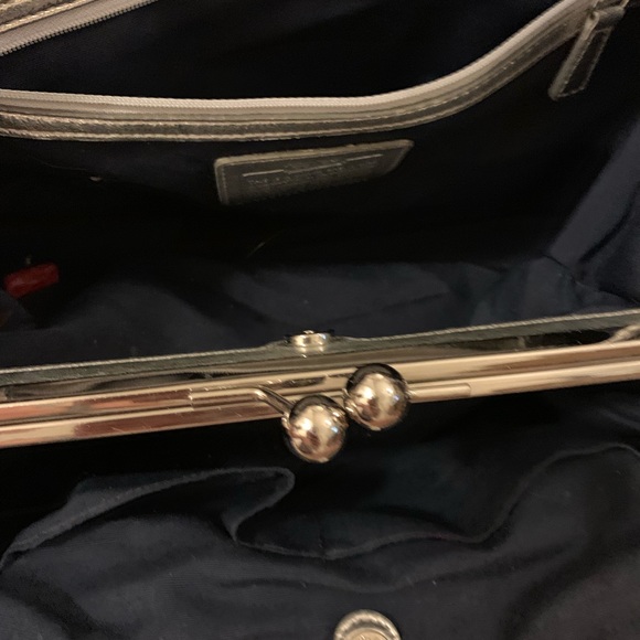 Authentic Coach Purse (denim, blue, sparkly silver - Picture 5 of 6